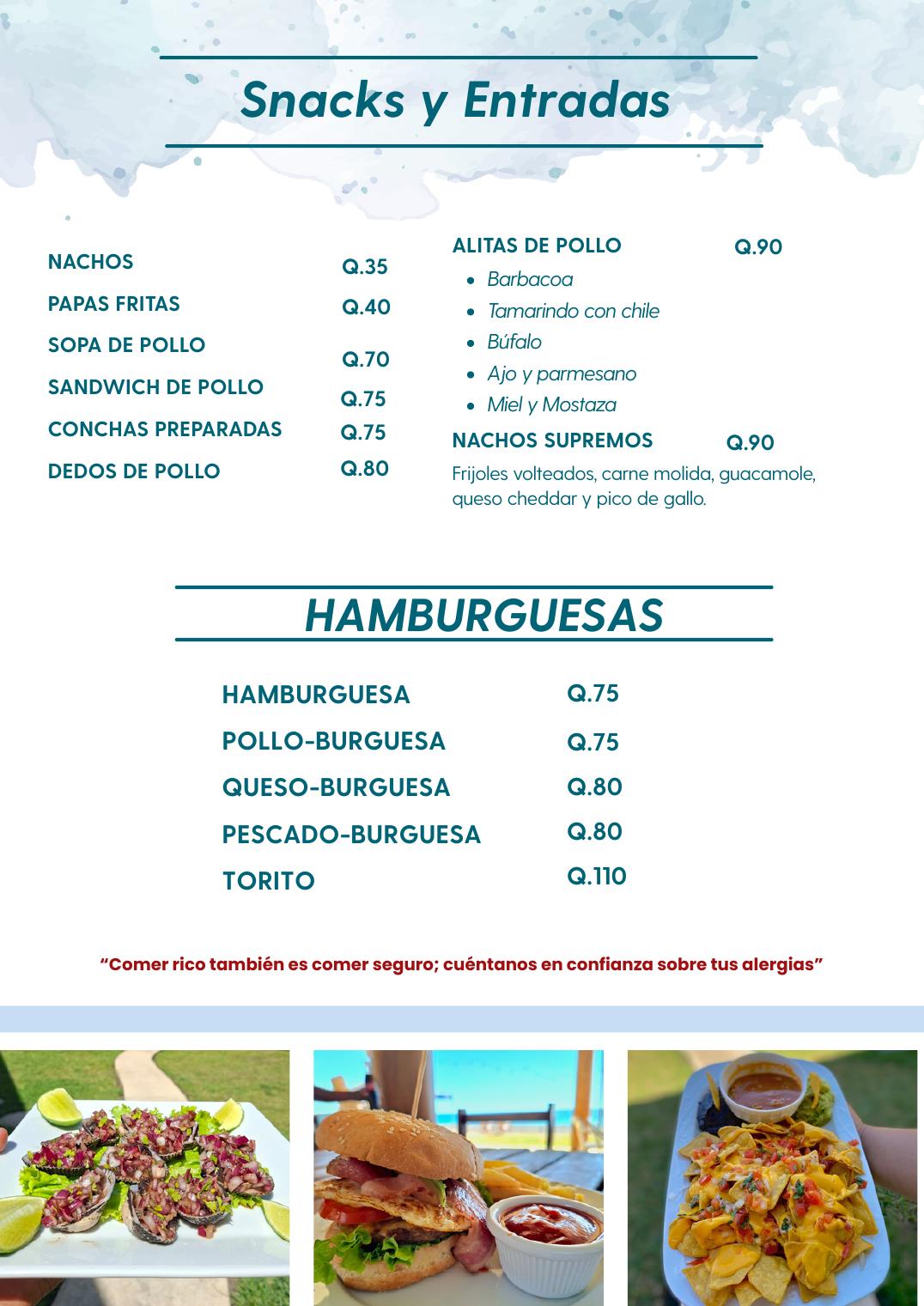 Snacks y hamburguesas — Ver página completa